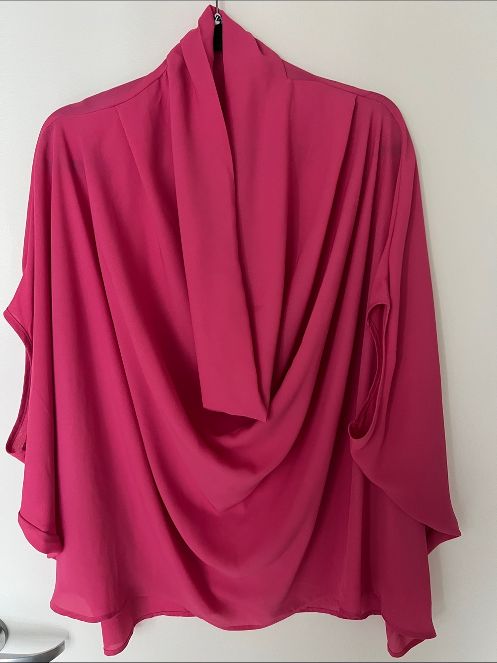 Bold Fuchsia Draped Blouse